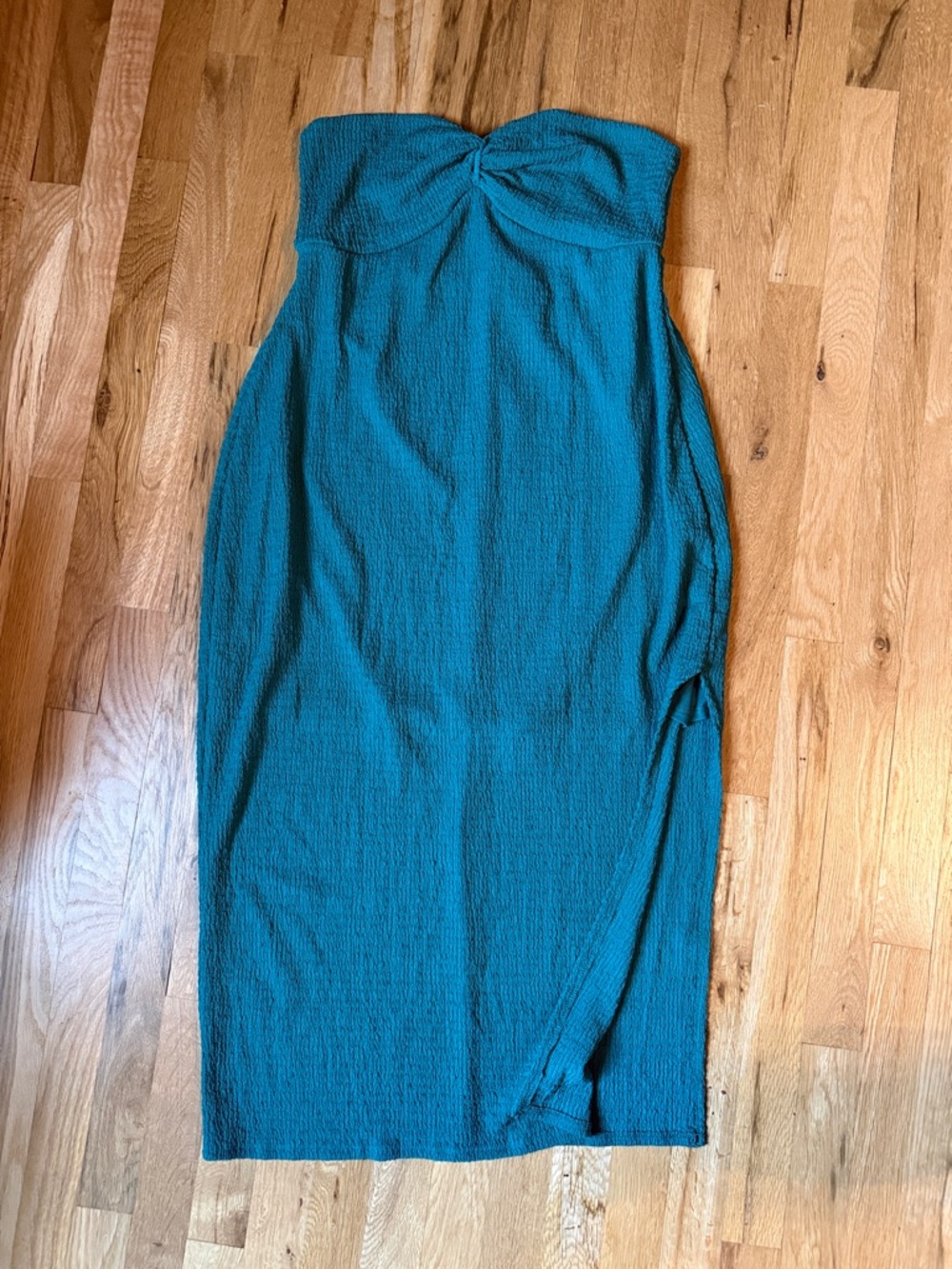 Wild Fable Strapless Teal Midi Dress - Elegant Summer Style